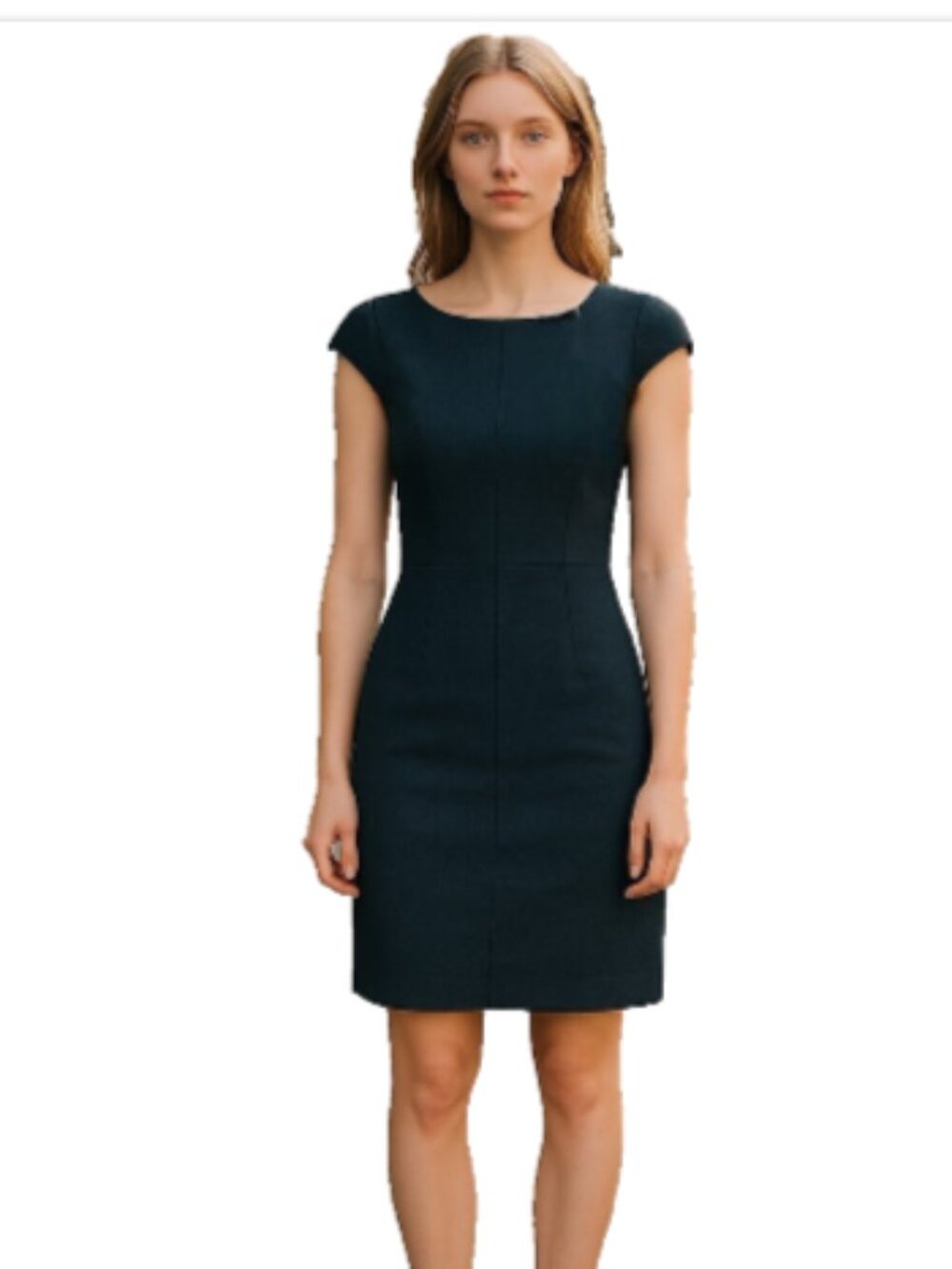 Stella Women’s Dress Large Black Faux Suede Bodycon Knee Length NEW